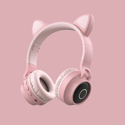 LED Light Cat Ear Headphones Wireless Bluetooth 5.0 Headset Portable Foldable Kids Headphone With Microphone Best Gift Bounty General Store