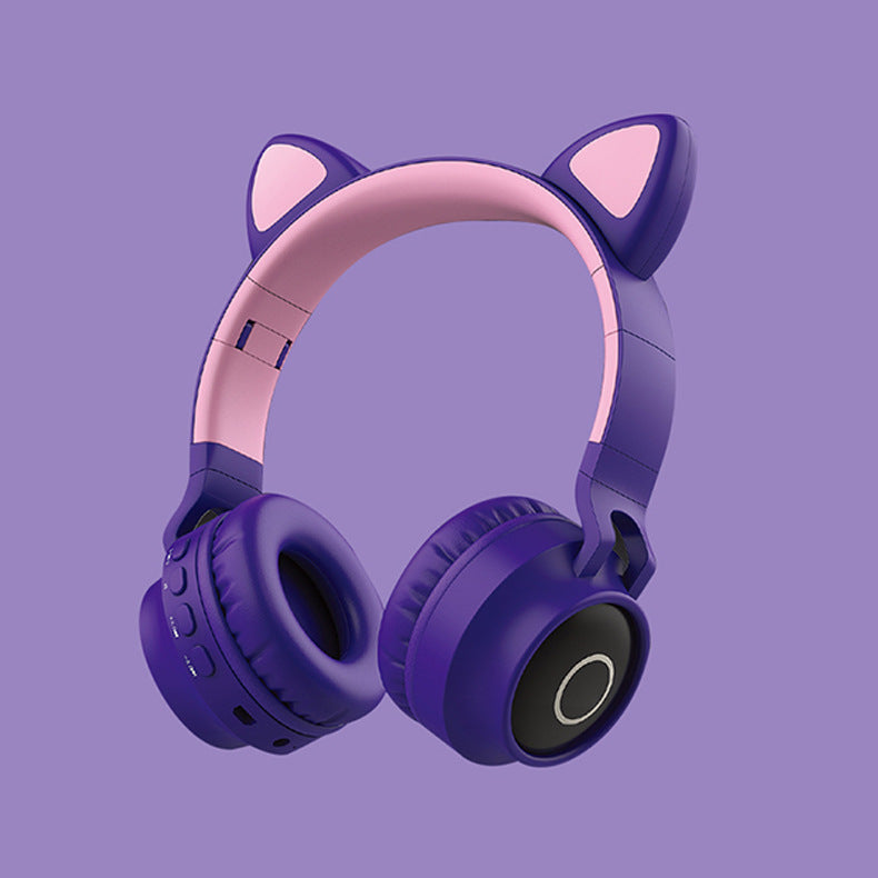 LED Light Cat Ear Headphones Wireless Bluetooth 5.0 Headset Portable Foldable Kids Headphone With Microphone Best Gift Bounty General Store