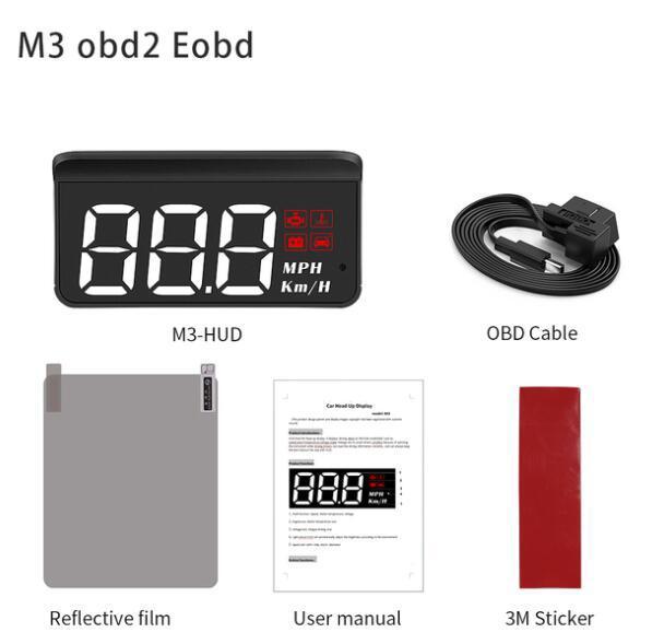 M3 Car OBD2 GPS Head-Up Display Car HUD Projector Display Bounty General Store