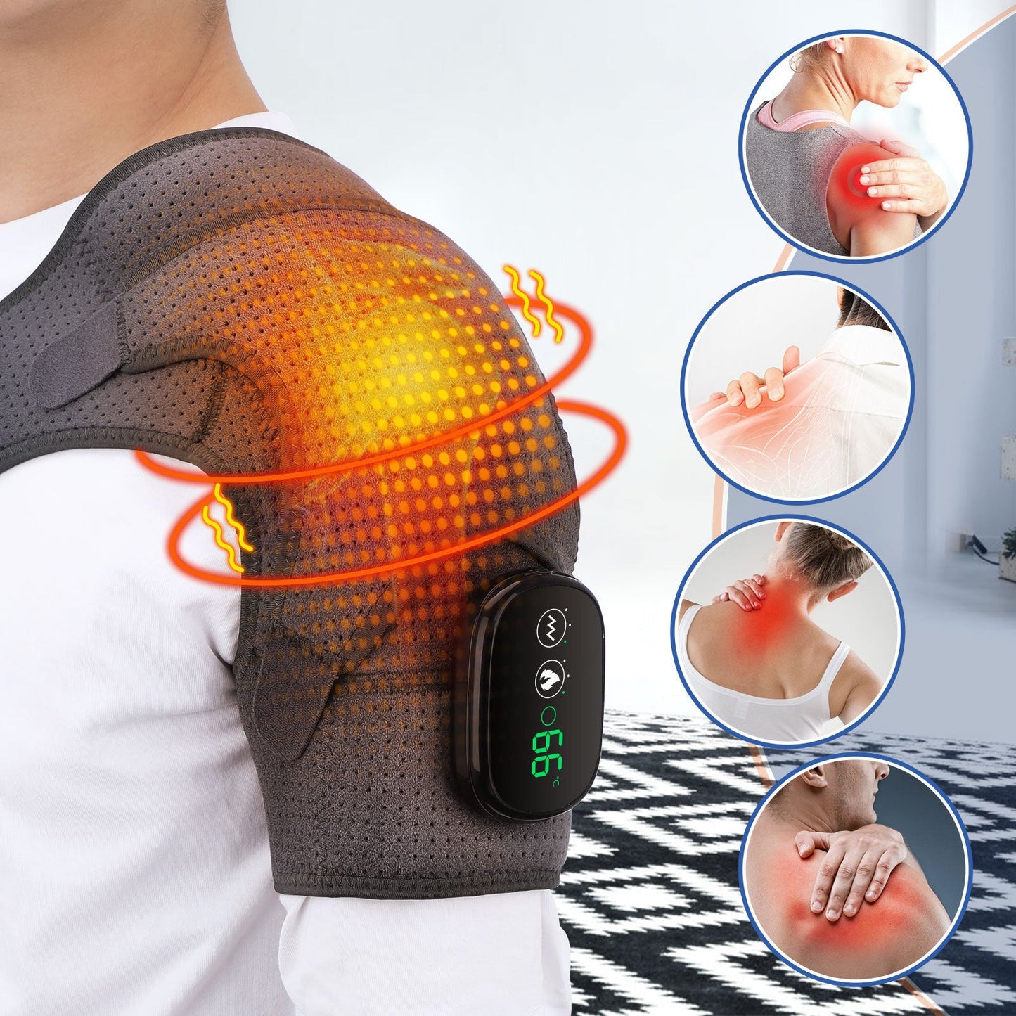 USB Rechargeable Convenient Electric Heating Shoulder Pad Bounty General Store