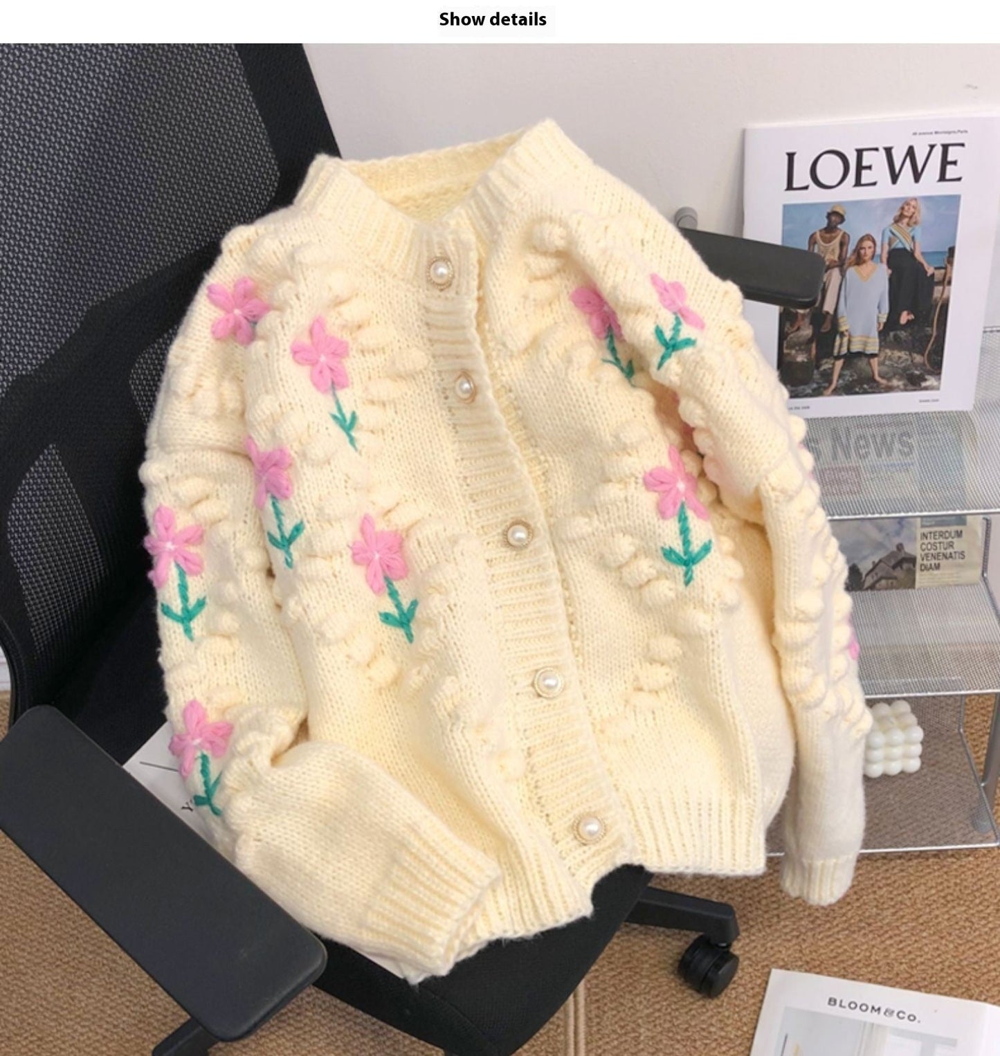 Retro Crochet Short Western Style Knitted Cardigan Korean Style Loose Temperament Lazy Sweater Women Bounty General Store