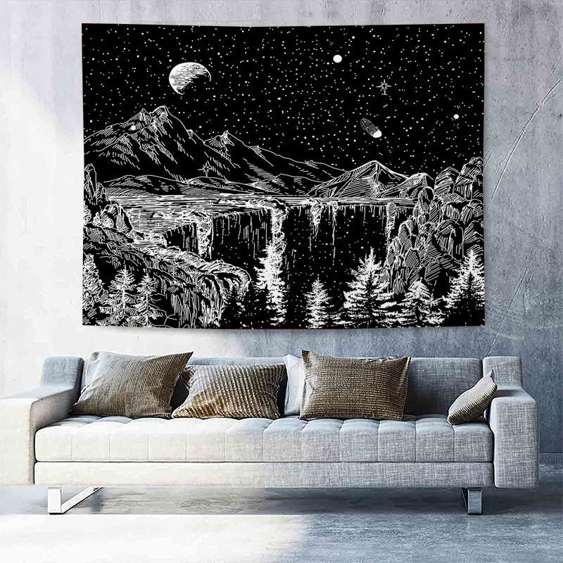 Sketch Drawing Tapestry Decorative Hanging Cloth Home Decor Wall Covering Bounty General Store