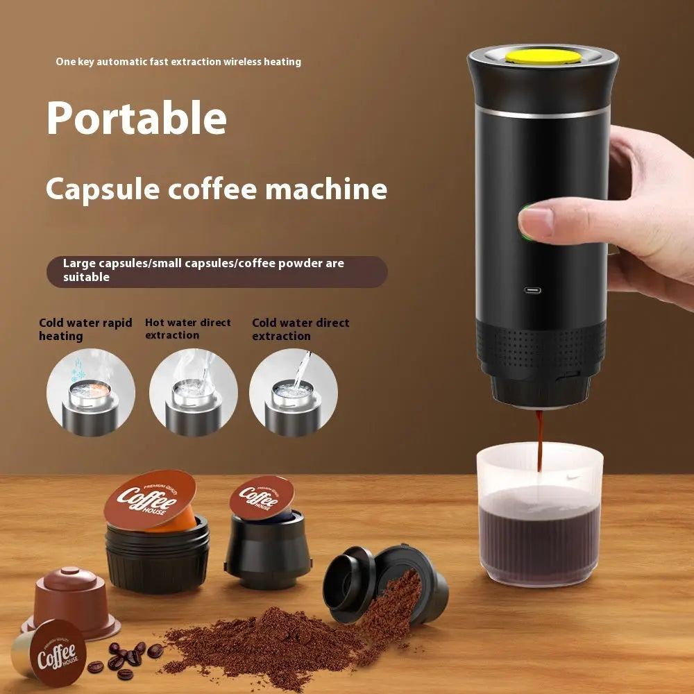 Electric Grinder Coffee Travel Handy 3 In1 Espresso Portable Coffee Espresso Maker Machine Cafe Portable Capsule Coffee Machine Kitchen Gadgets Bounty General Store