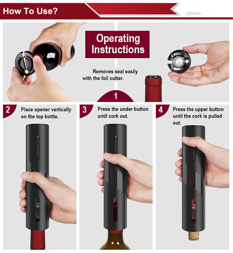 Rechargeable electric wine opener Bounty General Store