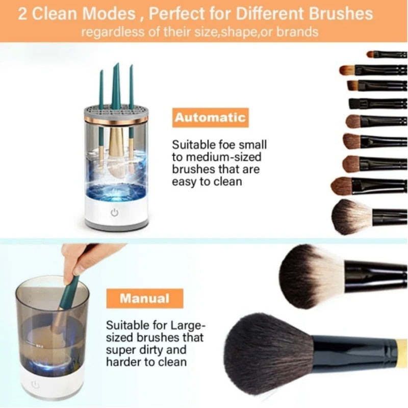 Makeup Brush Cleaner Automatic Rotating Makeup Brush Cleaner USB Portable Electric Cosmetic Makeup Brush Rotary Washing Machine Bounty General Store