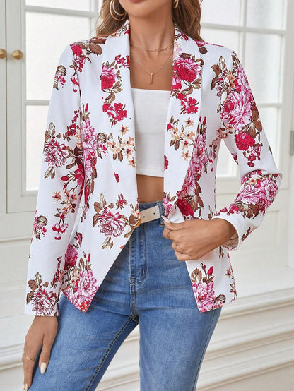 Cardigan Coat Candy Color Loose Print Casual Long Sleeve Ladies Bounty General Store