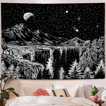 Sketch Drawing Tapestry Decorative Hanging Cloth Home Decor Wall Covering Bounty General Store