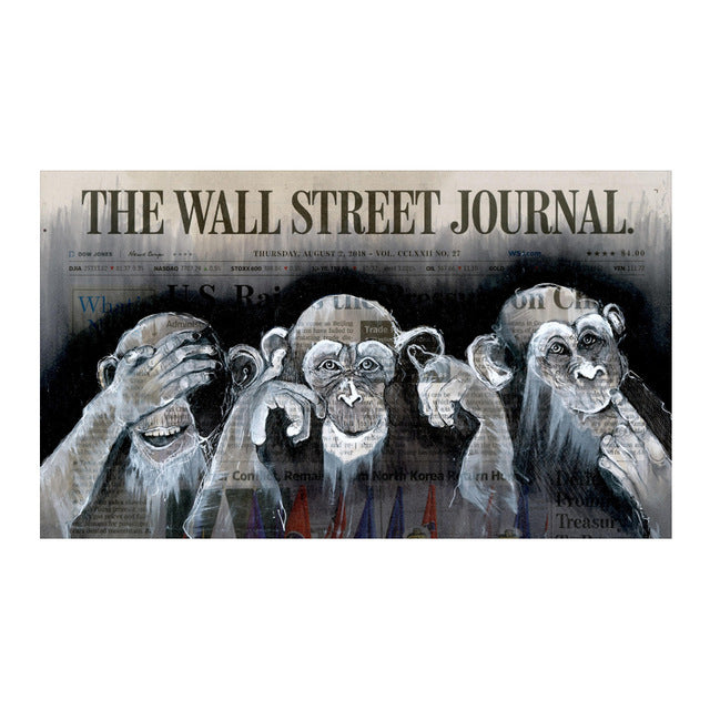 3 Monkeys Poster Cool Graffiti Street Art Canvas Painting Wall Art Living Room Home Decor Bounty General Store